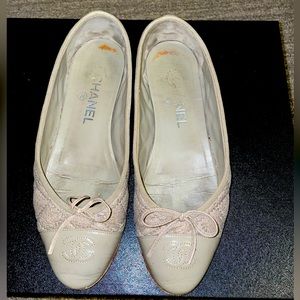 Chanel quilted ballet flats